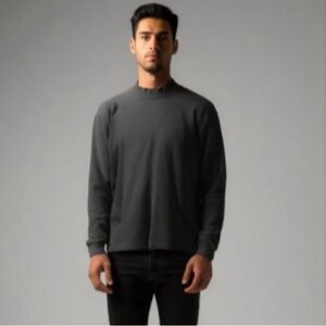 Britches Black Long Sleeve Pullover Sweatshirt, Size extra large